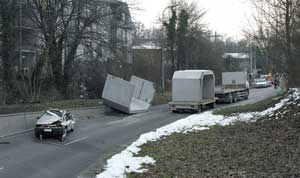 een dodelijk ongeval door het niet goed vastzetten van betonnen bouwelementen